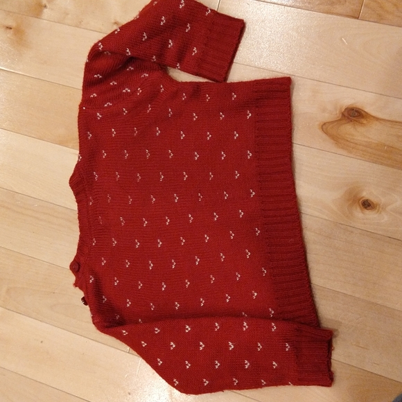 4/20$ 6/12m red white wintery sweater - Picture 4 of 5